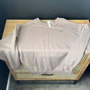 ALO Yoga Men's Beige Crewneck Sweater